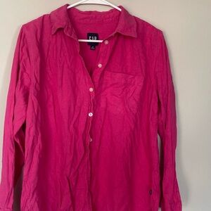 GAP Vibrant Pink Collared Shirt